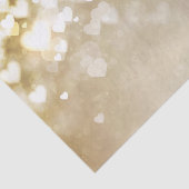 Valentins Gold Bokeh Herz Seidenpapier (Ausschnitt)