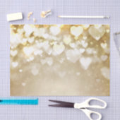 Valentins Gold Bokeh Herz Seidenpapier (Handwerk)