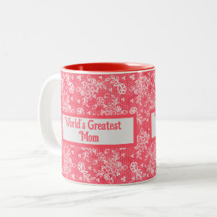Valentins größtes Mama-Red-Leasingmuster der Welt Zweifarbige Tasse