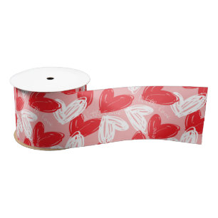 Valentins Herz des "Mit Liebe" Satinband