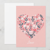 Valentins Herz Feiertagskarte (Vorne/Hinten)