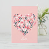 Valentins Herz Feiertagskarte (Stehend Vorderseite)