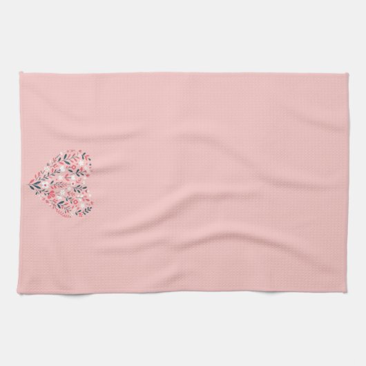 Valentins Herz Geschirrtuch (Horizontal)