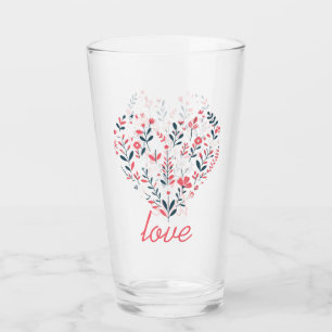 Valentins Herz Glas