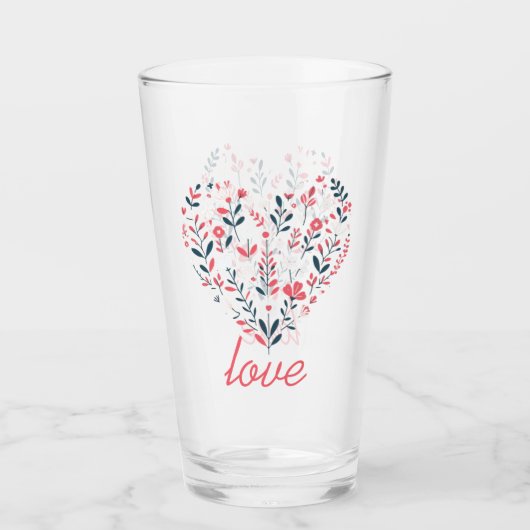 Valentins Herz Glas (Vorderseite)
