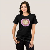 Valentins Herz Latte Tri-Blend Shirt (Vorderseite voll)