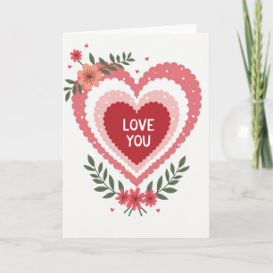 Valentins Herz Liebt Dich Karte