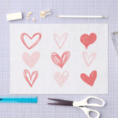 Valentins Herz rosa Minimalistisch-modern Seidenpapier (Handwerk)