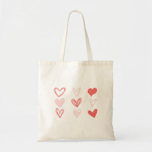 Valentins Herz rosa Minimalistisch-modern Tragetasche