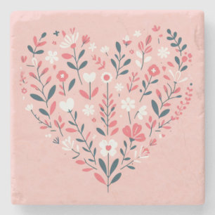 Valentins Herz Steinuntersetzer