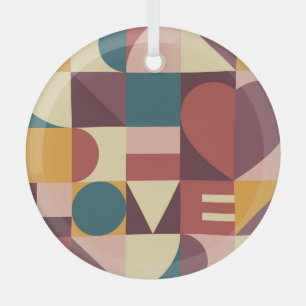 Valentins Herzdesign, abstrakter Hintergrund. Ornament Aus Glas