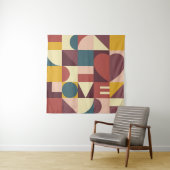 Valentins Herzdesign, abstrakter Hintergrund. Wandteppich (Beispiel)