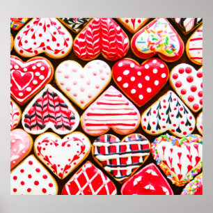 Valentins Herzkekse: hausgemachte Liebe. Poster