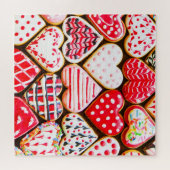Valentins Herzkekse: hausgemachte Liebe. Puzzle (Horizontal)