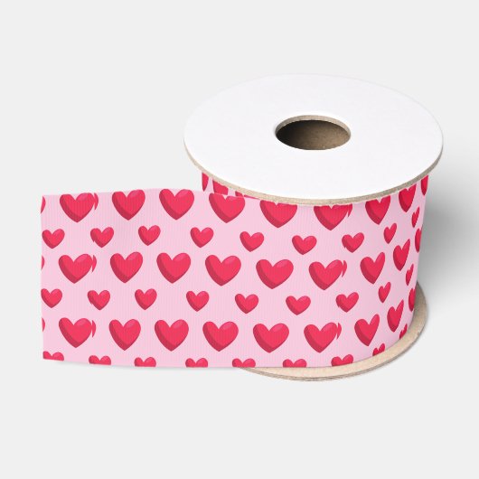 Valentins Hintergrund Mit Herz Liebe Ripsband (Spule)