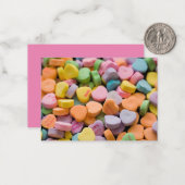 VALENTINS KANDY HEARDS MITTEILUNGSKARTE (Vorderseite/Rückseite Beispiel)