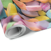 VALENTINS KANDY HÖRT MIT ROMANTISCHEN REDEWENDUNGE GESCHENKPAPIER (Rolleneckpunkt)