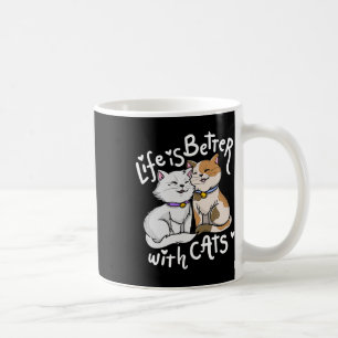 Valentins katzenlanges Leben ist besser mit Katzen Kaffeetasse