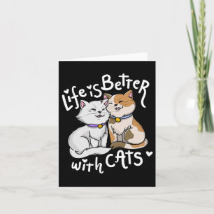 Valentins katzenlanges Leben ist besser mit Katzen Karte