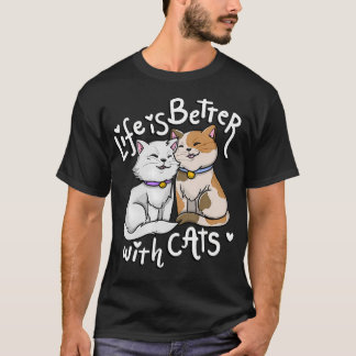 Valentins katzenlanges Leben ist besser mit Katzen T-Shirt
