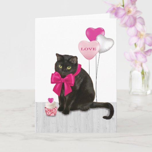 Valentins-Kitty Karte (Orchidee)