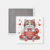 Valentins-Kitty-Magnet Magnet (Vorderseite/Rückseite)