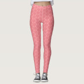 Valentins Leggings Rosa Herz Leggings (Vorderseite)
