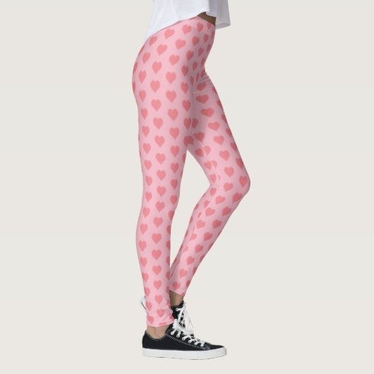 Valentins Leggings Rosa Herz Leggings (Rechts)