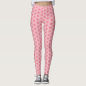 Valentins Leggings Rosa Herz Leggings (Vorderseite)