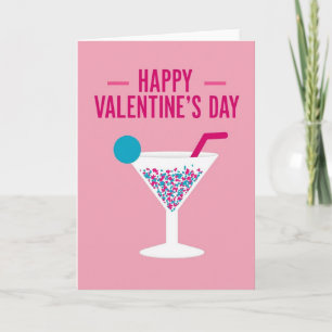 Valentins-Martini-Spaß-Karte Karte
