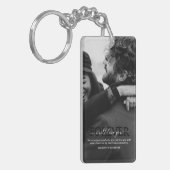 Valentins Minimalistischer Urlaub Schlüsselanhänger (Vorderseite links)