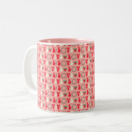 Valentins morgendliche Bliss Zweifarbige Tasse