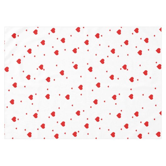 Valentins Muster in den roten Herzen Tischdecke (Vorderseite (Horizontal))