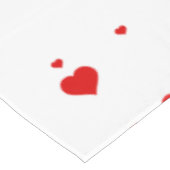 Valentins Muster in den roten Herzen Tischdecke (Schrägansicht)