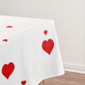 Valentins Muster in den roten Herzen Tischdecke (Beispiel)