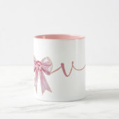 Valentins-Pink-Schleife Tasse (Zentrum)