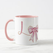 Valentins-Pink-Schleife Tasse (Links)