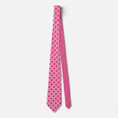 Valentins-Pink und Weiß Krawatte (Vorderseite)