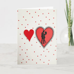 Valentins Polka Dot Liebeskarte Karte