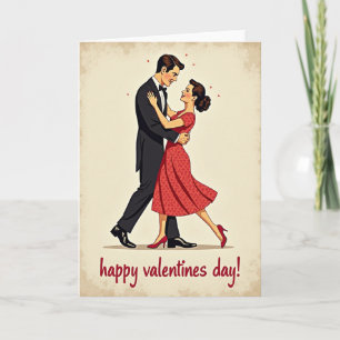 Valentins Retro-Liebeskarte Karte
