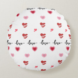 Valentins-Rundkissen Liebestext Rundes Kissen