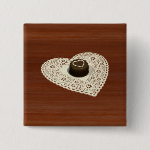 Valentins-Schokolade Button