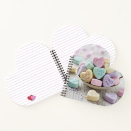 Valentins-Schokolade SweetHearts entzückendes Herz Notizblock