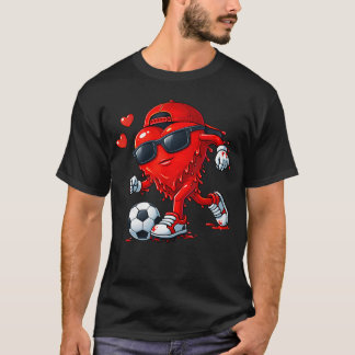 Valentins Soccer Herz Drip Sport Liebe Valentinsta T-Shirt