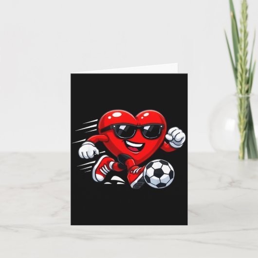 Valentins Soccer Herz Drip Srt Liebe Valentinstag Karte (Vorderseite)