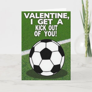 Valentins Soccer Kick Liebeskarte Karte