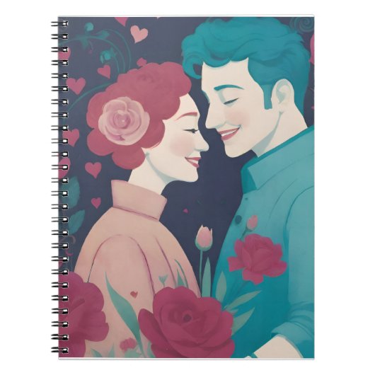 Valentins-Spiral-Fotobuch Notizblock (Vorderseite)