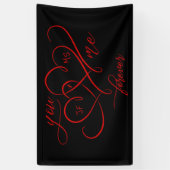 VALENTINS TAG VERBUNDENE HÄRZTE ROMANTISCHE ROT BANNER (Vertikal)