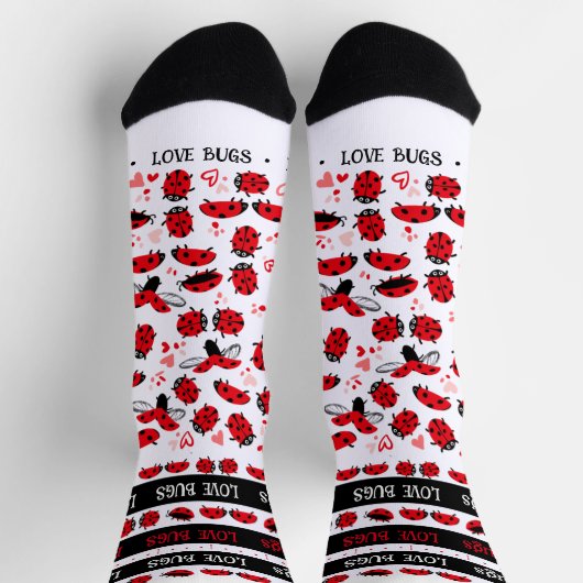 Valentins Tagessocken. Crazy fun Liebe Bugs Socken (Oben)