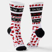 Valentins Tagessocken. Crazy fun Liebe Bugs Socken (Gewinkelt)